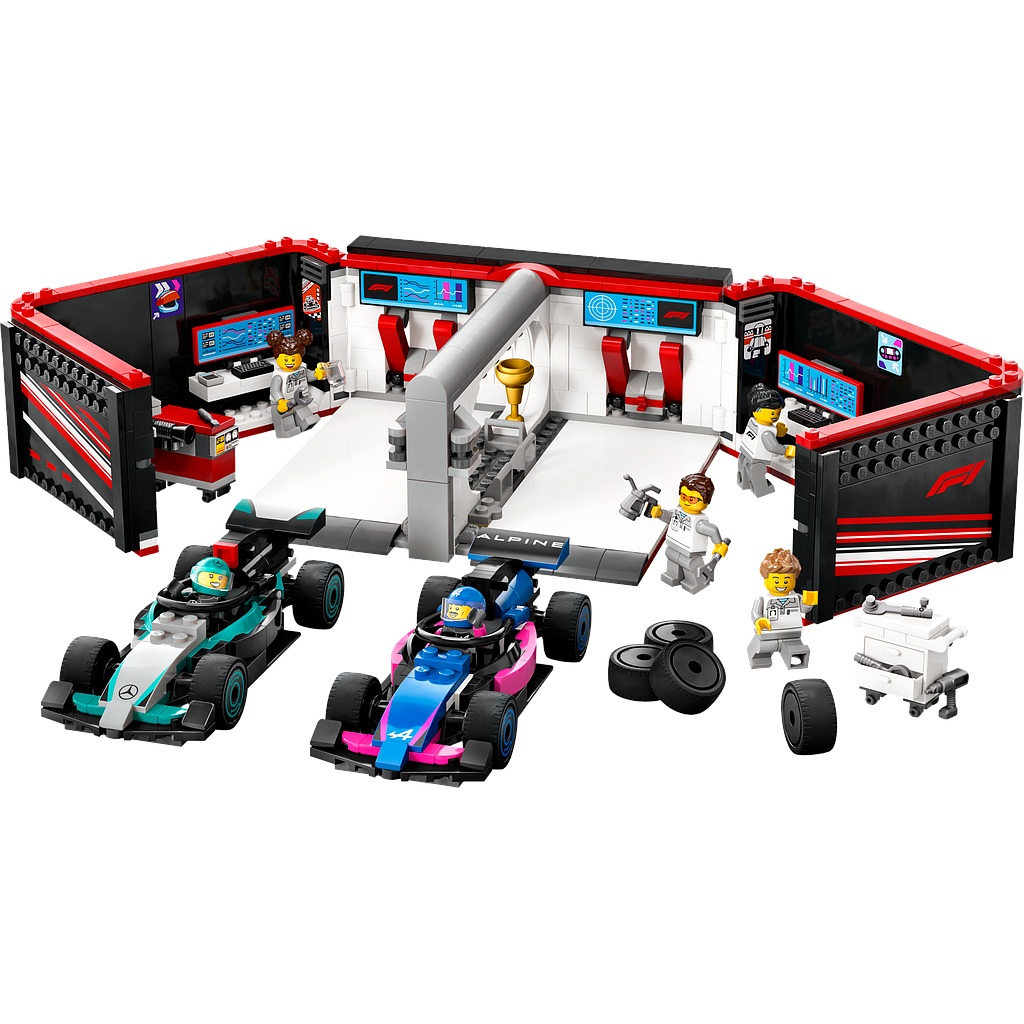 lego_city_f1_garaaž,_mercedes-amg_ja_alpine_autod_60444L_4