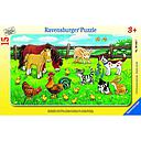 Ravensburger Frame Puzzle 15 pc Farm Animals in the Meadow