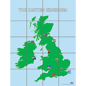 UK and Rep. of Ireland Map Mat for Robotics