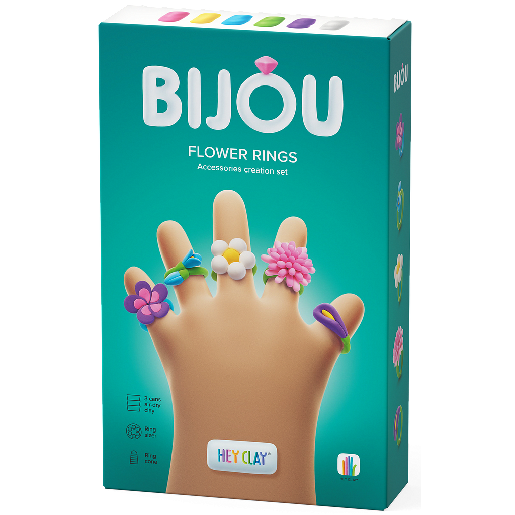 HEY CLAY Modeling Clay Rings Flower 