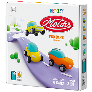 HEY CLAY Modeling Clay Eco Cars with Wheels