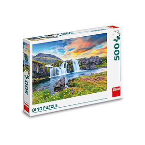 Dino Puzzle 500 pc Icelandic Waterfalls