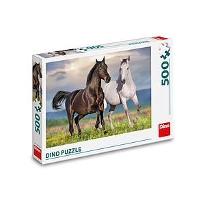 Dino Puzzle 500 pc Horses in Love