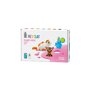 HEY CLAY Modeling Clay Furry Animals 6 pc