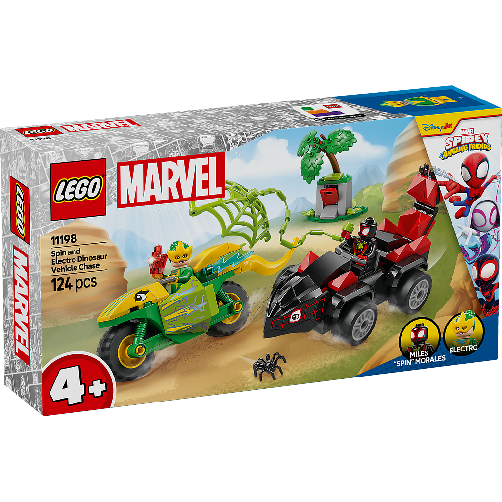 LEGO Spidey Spin and Electro Dinosaur Vehicle Chase