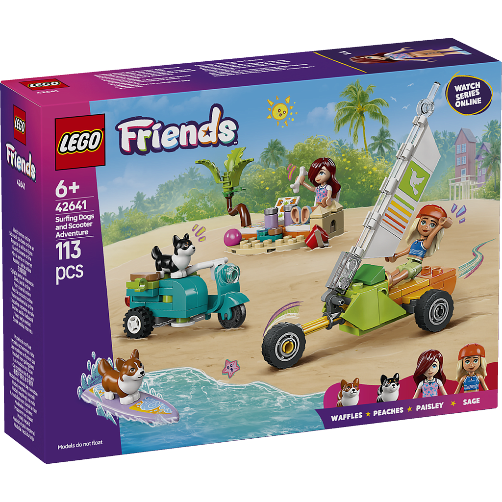 LEGO Friends Surfing Dogs and Scooter Adventure