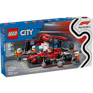 LEGO City F1 Pit Stop &amp; Pit Crew with Ferrari Car