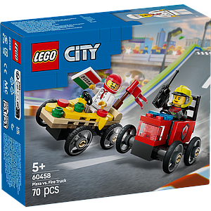 LEGO City Pizza vs. Fire Truck Race Car Pack
