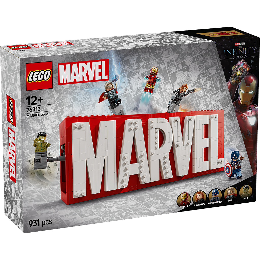 LEGO Super Heroes Marvel logo ja minifiguurid