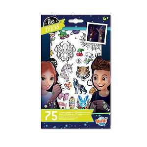 Buki Washable Glow-in-the-Dark Tattoo Set 75 pc