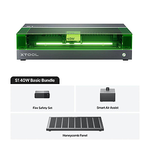 xTool S1 40W Diode Laser Cutter Basic Bundle, Class I
