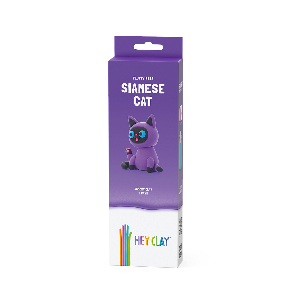 HEY CLAY Modeling Clay 3 pcs: Siamese Cat
