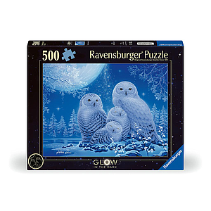 Ravensburger pimedas helendav pusle 500 tk: öökullid kuuvalgel