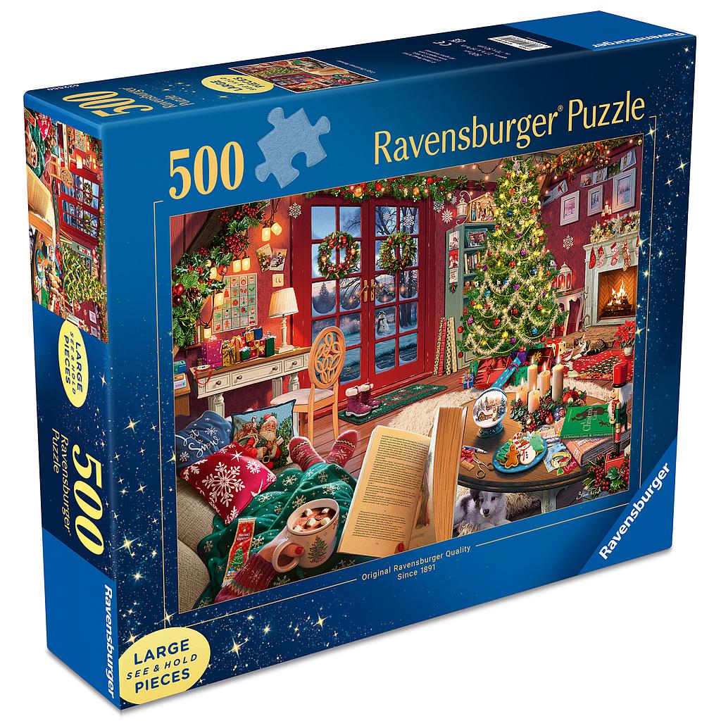 Ravensburger Puzzle 500 Pieces: Cozy Christmas Retreat