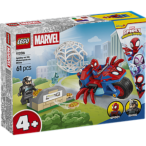 LEGO Spidey on his Motorcycle vs. Rhino