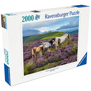 Ravensburger Puzzle 2000 Pieces: Wild Horses in the Heathe
