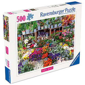 Ravensburger Puzzle 500 Pieces: Flower Market In France