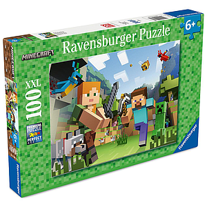 Ravensburger Puzzle 100 Pieces: Minecraft´s Steve And Alex