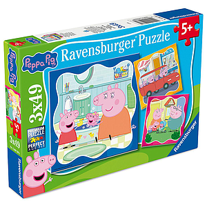 Ravensburger Puzzle 3x49 Pieces: Peppa Pig With Family