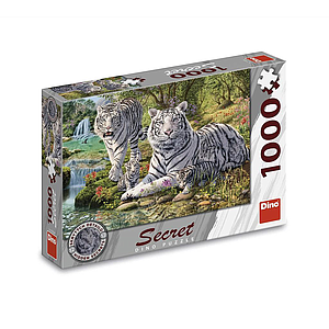 Dino Secret Puzzle 1000 Pieces: White Tiger