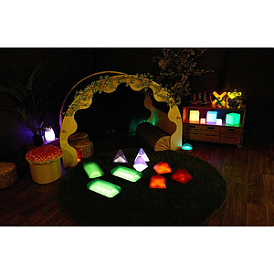 TTS Glow Jewelled Rectangle 3pk