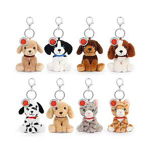 Keel Toys Keeleco Bag Charm: Puppy &amp; Kitty Love, 12 cm - 8 designs
