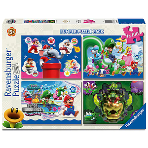 Ravensburger Puzzle 4x100 XL Pieces: Super Mario Bros.  Wonder 
