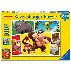Ravensburger Puzzle 100 XXL Pieces: Nintendo Super Mario Donkey Kong - The Monkeys are loose!