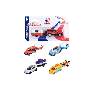 Simba Majorette Cars With Trailer: French Touch - 4 different