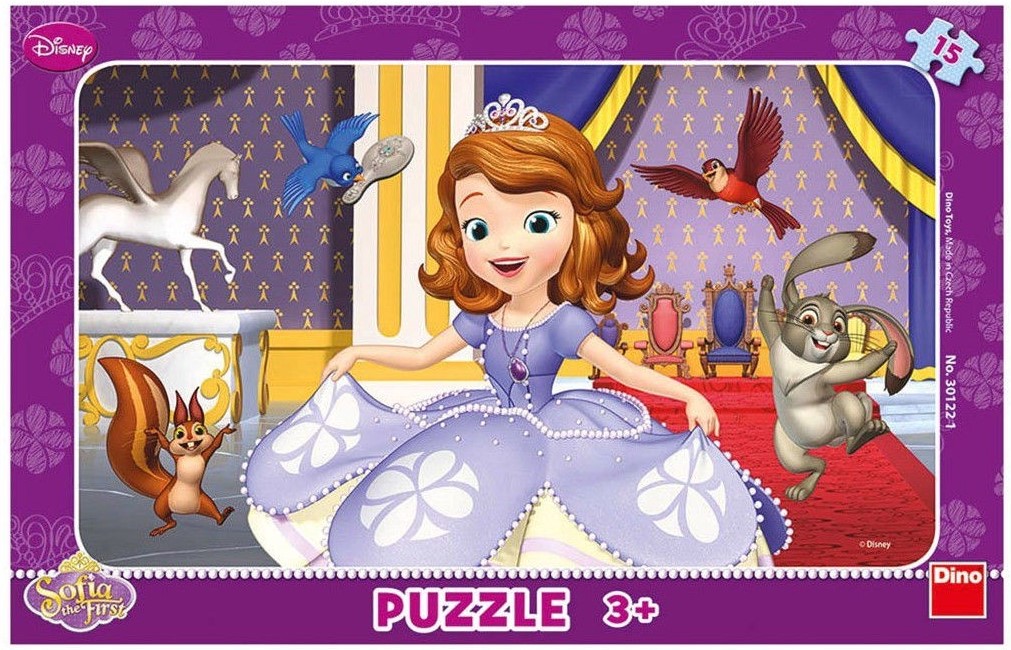 Dino Frame Puzzle 15 pc small, Disney Sofia the First