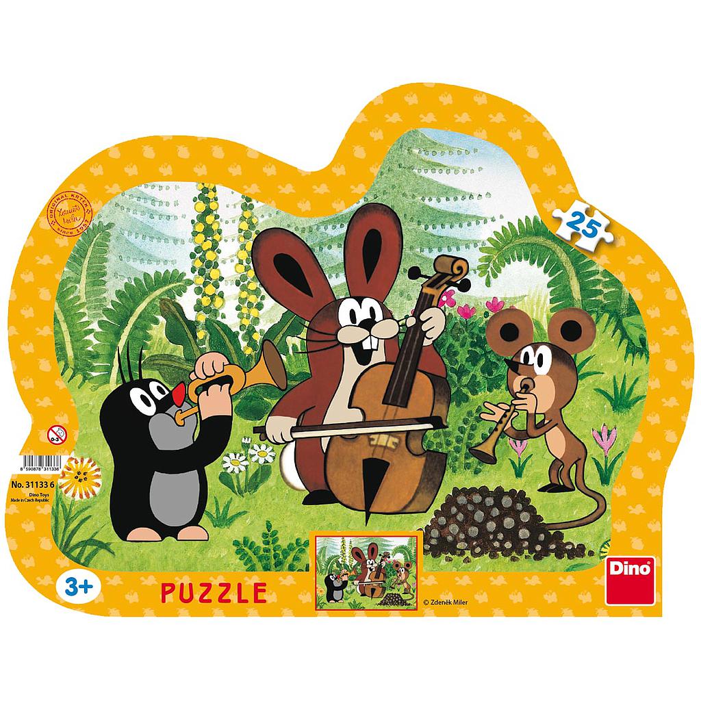 Dino Frame Puzzle 25 pc, The Little Mole