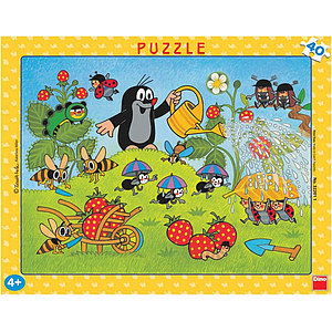 Dino Frame Puzzle 40 Pieces: The Mole With A Watering Can
