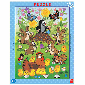 Dino Frame Puzzle 40 Pieces: Mole And Friends

