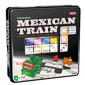 Tactic Board Game  Mexican Train - Tin Box