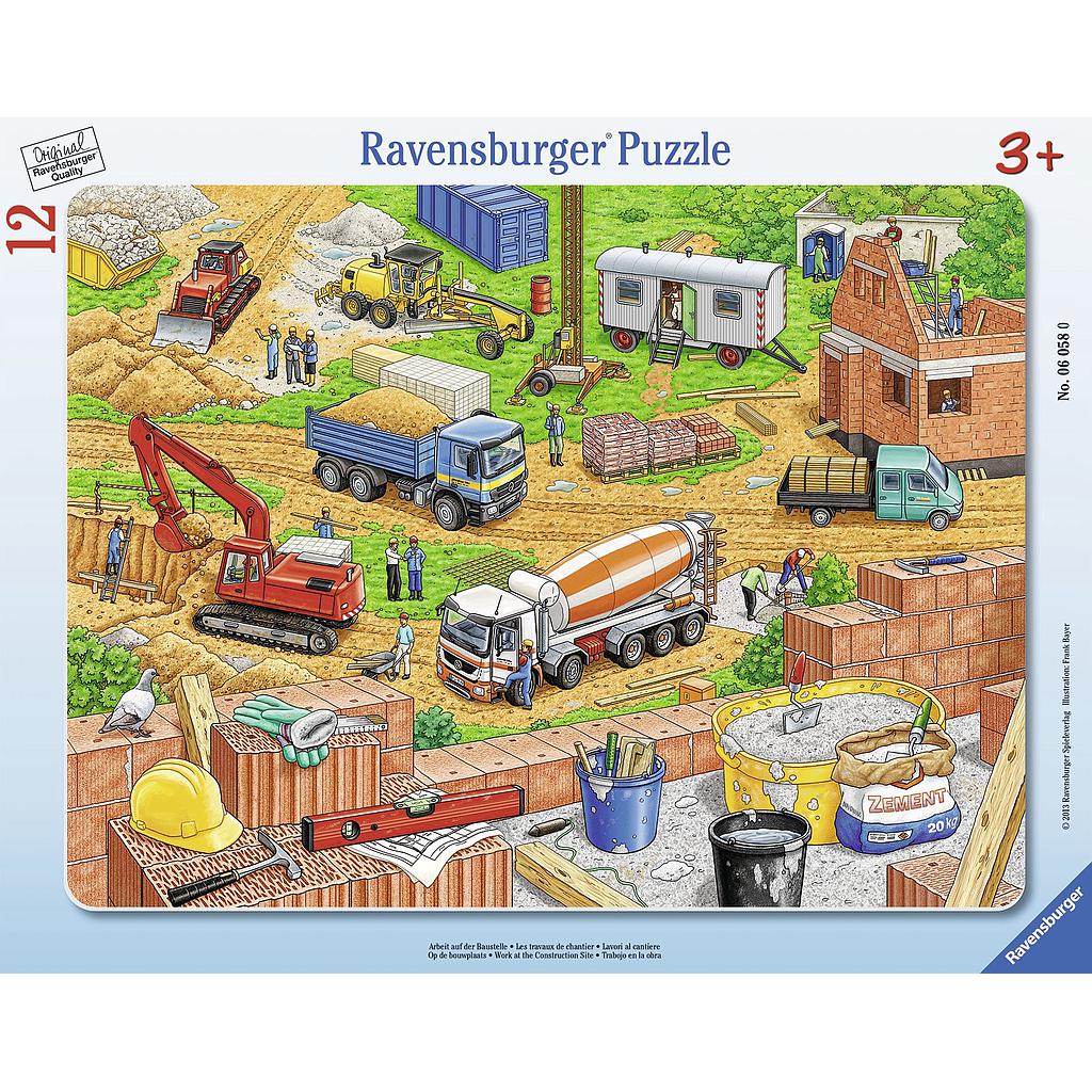 Ravensburger Frame Puzzle 12 pc Work On The Construction Site