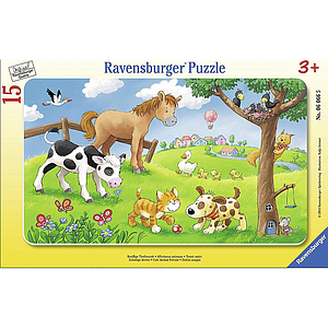 Ravensburger Frame Puzzle 15 pc Cute Animals