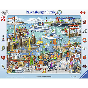 Ravensburger Frame Puzzle 24 pc Day At The Harbour