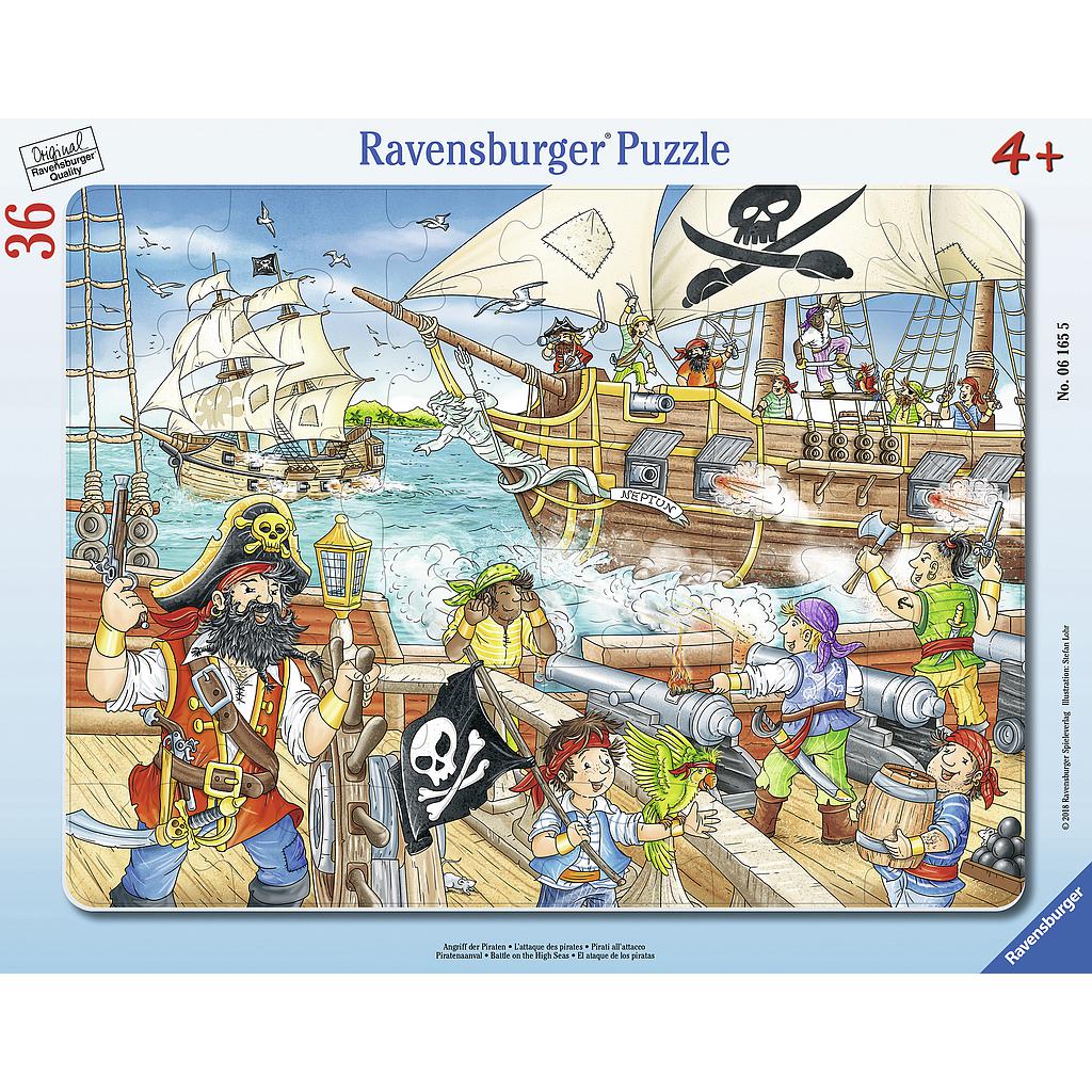 Ravensburger Frame Puzzle 36 pc Attack of Pirates
