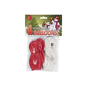 Bini Christmas Balloons, 4 Pieces