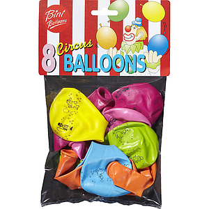 Bini Circus Balloons, 8 Pieces