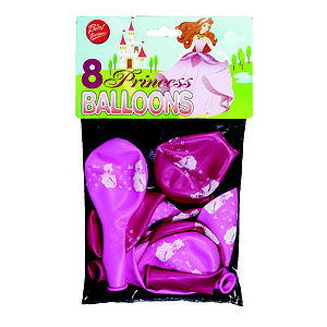 Bini Princess Balloons, 8 Pieces