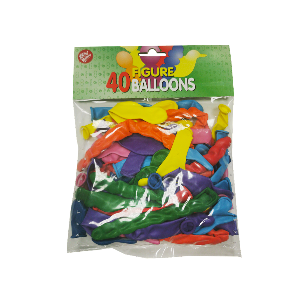 Bini Figure Balloons, 40 Pieces