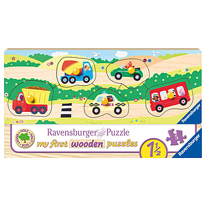 Ravensburger Wooden Puzzle 5 pc Vehicles