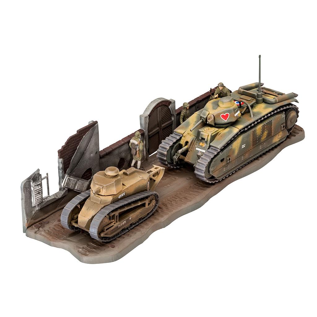 Revell Plastic Model Char. B.1 bis & Renault FT.17 1:76