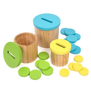 TTS Colour Matching Posting Pots Wooden Discs