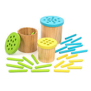 TTS Colour Matching Posting Pots Wooden Straws