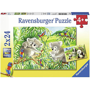 Ravensburger Puzzle 2x24 pc Sweet Koalas and Pandas 