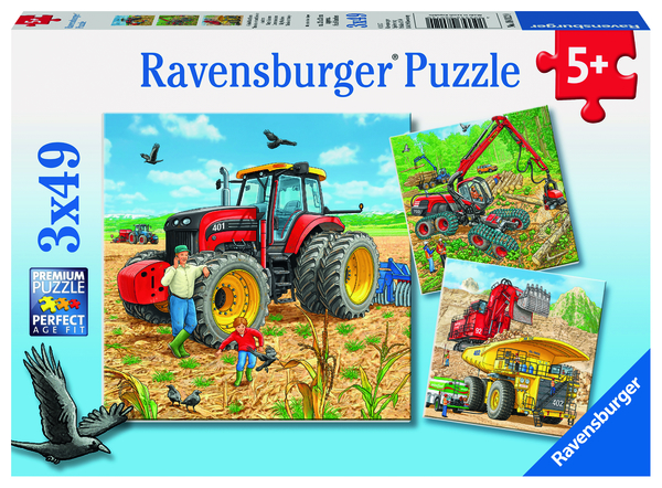 Ravensburger Puzzle 3x49 pc Giant Machines