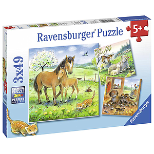 Ravensburger Puzzle 3x49 pc Cuddle Time