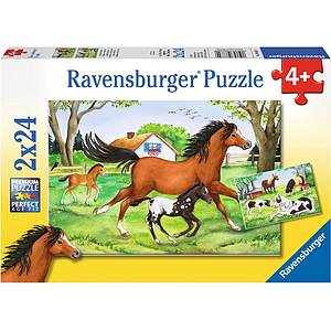 Ravensburger Puzzle 2x24 pc World of Horses 